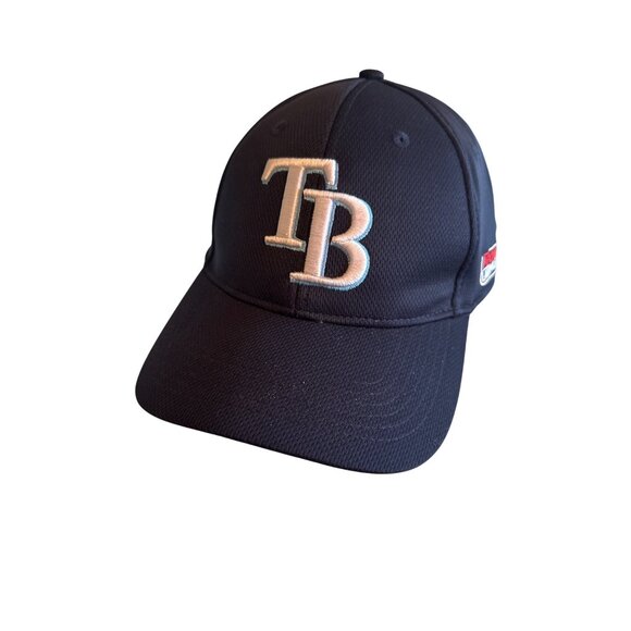 Tampa Bay Rays Team MLB Navy Adjustable Baseball Cap By OC Sports OSFM - Picture 1 of 5